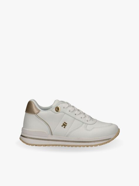 White Low-Cut Lace Up Sneakers  Girls