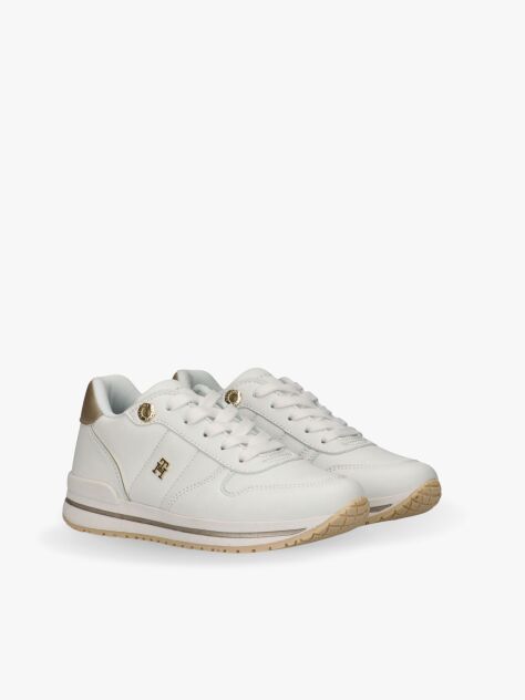 White Low-Cut Lace Up Sneakers  Girls