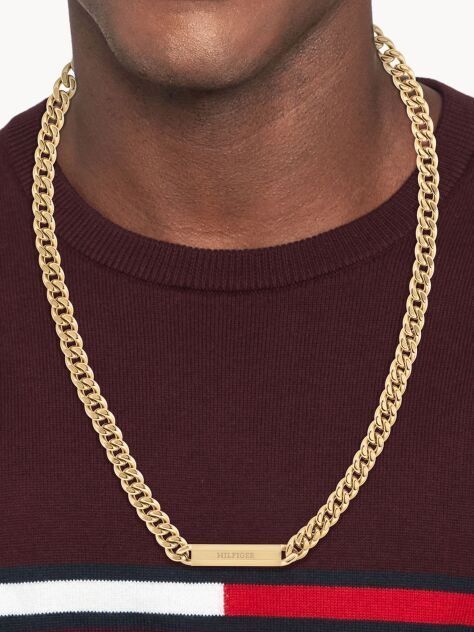 Gold Gold-Tone Chunky Chain Link Necklace  Men