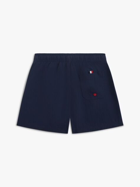 Blue Original Logo Embroidery Mid Length Swim Shorts  Boys