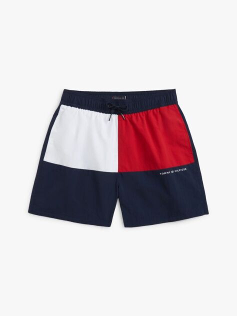 Blue Classic Colour-Blocked Mid Length Swim Shorts  Boys