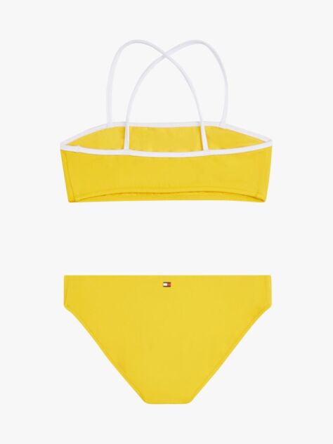Yellow Logo Bralette Bikini Set  Girls