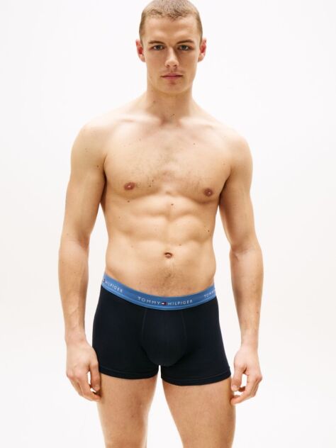 Multi 3-Pack Logo Waistband Trunks  Men