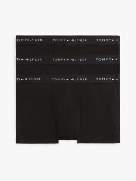 Black 3-Pack Logo Waistband Trunks  Men