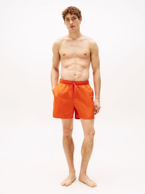 Orange Original Logo Mid Length Swim Shorts  Men