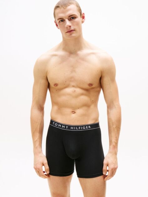 Black 3-Pack Logo Waistband Boxer Briefs  Men