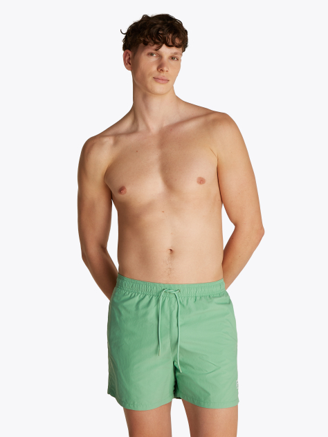 Green TH Monogram Mid Length Swim Trunks  Men