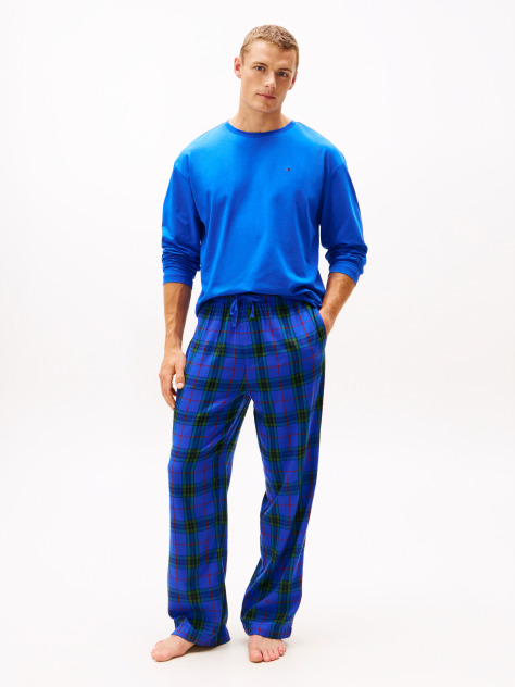 Μπλε TH Original Flannel Πιτζάμες Και Παντόφλες Σε Συσκευασία Δώρου  Άνδρες