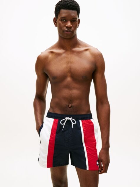 Blue Heritage Colour-Blocked Mid Length Swim Shorts  Men