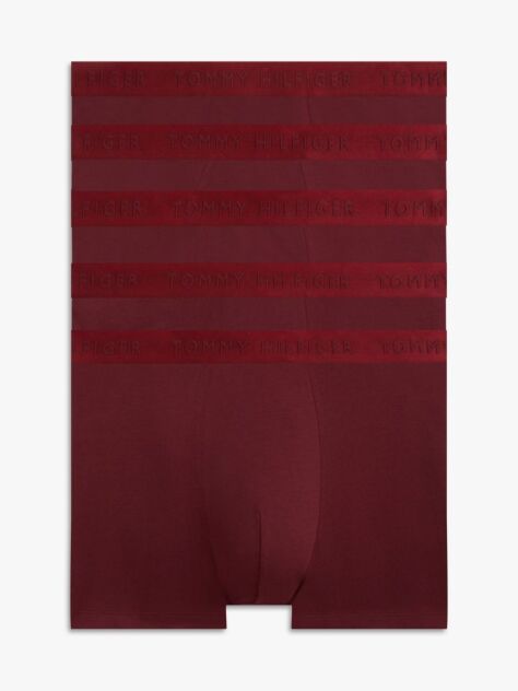 Red 3-Pack Everyday Luxe Tonal Waistband Trunks  Men