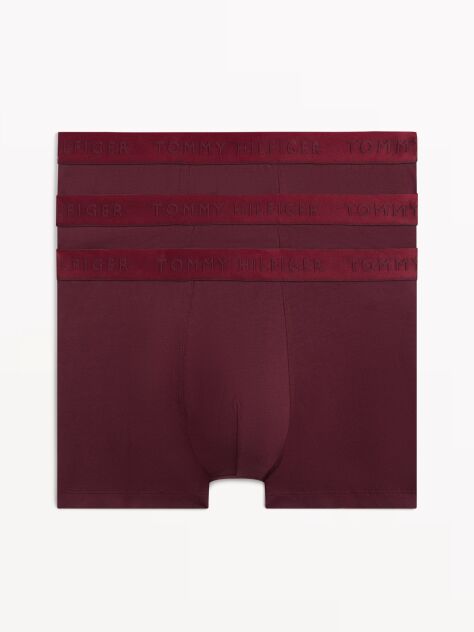 Red 3-Pack Everyday Luxe Tonal Waistband Trunks  Men