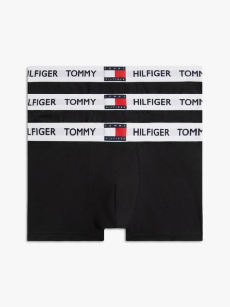 Black 3-Pack Heritage Logo Waistband Trunks  Men