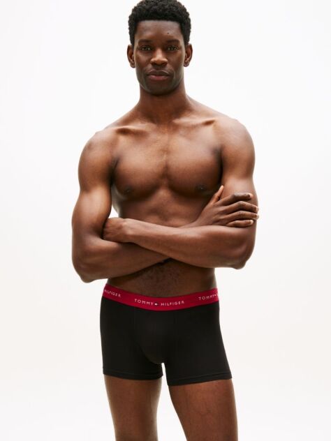 Multi 3-Pack Signature Repeat Logo Waistband Trunks  Men