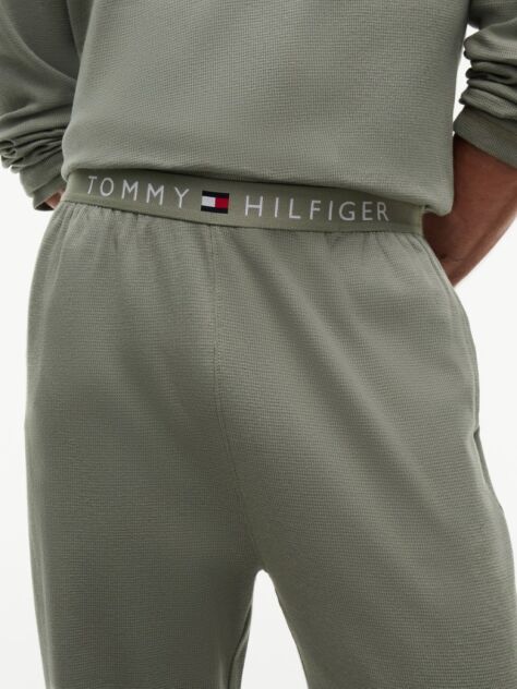 Green TH Original Waffle Knit Pyjama Set  Men