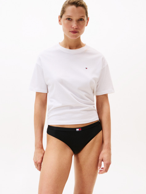 Black 3-Pack Heritage Logo Thongs  Women