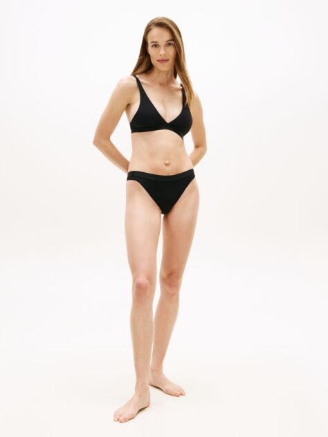 Black Repeat Logo Waistband Brazilian Briefs  Women