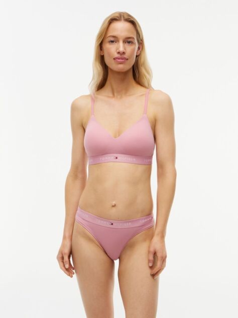 Pink Signature Logo Push-Up Microfibre Bralette  Women