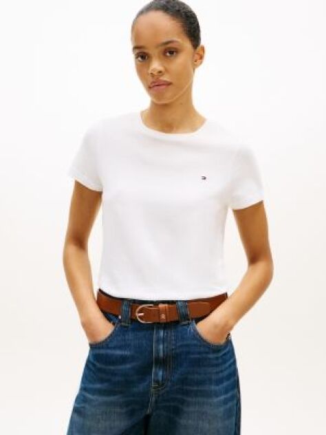 White Heritage Crew Neck T-Shirt  Women