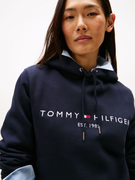 Blue Essential Logo Hoody  Women