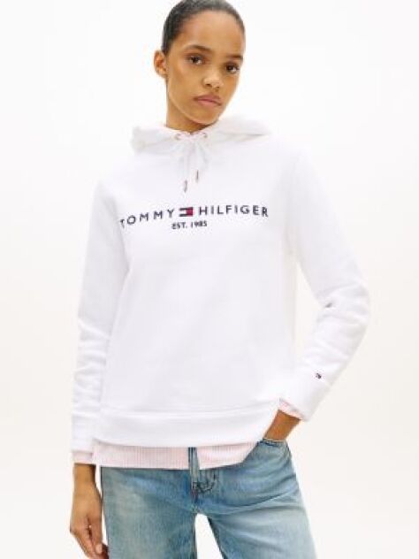 White Essential Logo Hoody  Women