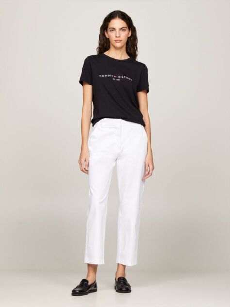 Black Organic Cotton Logo T-Shirt  Women
