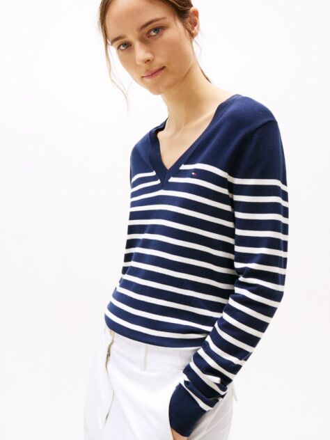 Multi Jersey V-Neck Jumper  Women