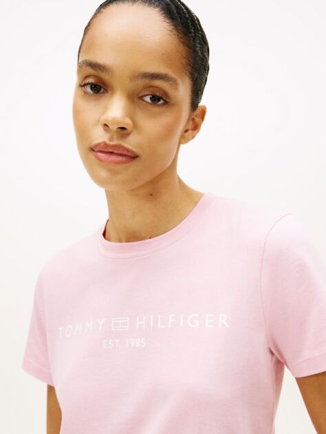 Pink Logo Crew Neck T-Shirt  Women
