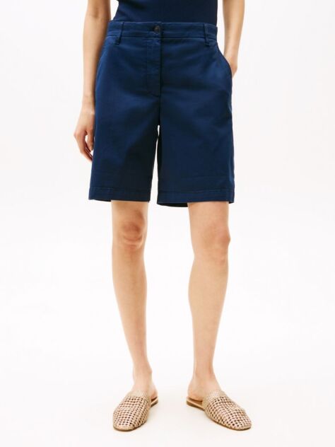 Blue Relaxed Chino Bermuda Shorts  Women