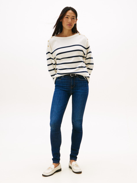 Blue Skinny Jeans Dark Blue  Women