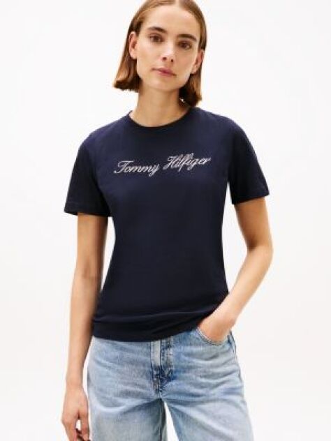 Μπλε T-Shirt Με Λογότυπο  Γυναίκες