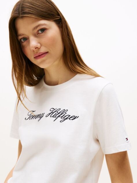 Άσπρο T-Shirt Με Λογότυπο  Γυναίκες