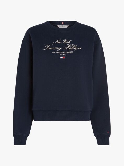 Blue Logo Embroidery Sweatshirt  Women