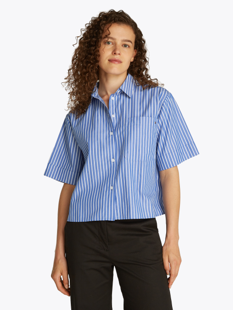 Multi Poplin Boxy Fit Shirt  Women