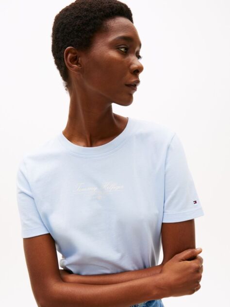 Blue Logo Crew Neck T-Shirt  Women