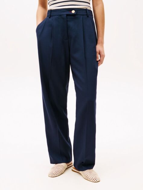 Blue The Sofia Capsule Regular Wide Leg Trousers  Women