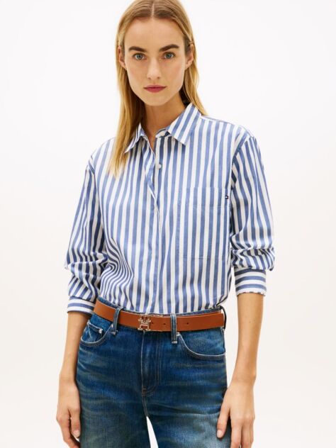 Multi Oversized Fit Poplin Shirt  Women