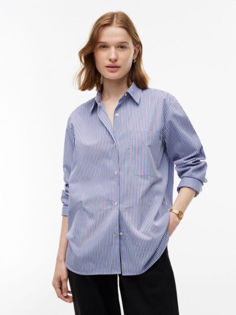 Multi Oversized Fit Poplin Shirt  Women
