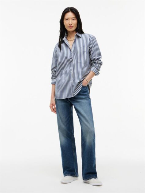 Multi Oversized Fit Poplin Shirt  Women