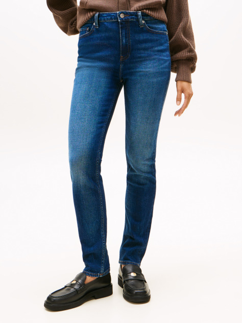 Blue Mid Rise Slim Fit Jeans  Women