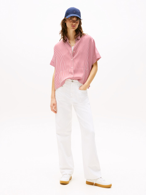 Multi Flag Short Sleeve Shirt  Women