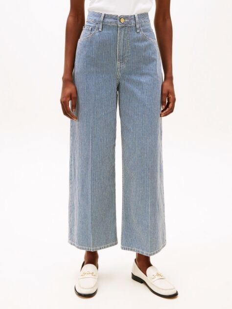 Multi Stripe High Rise Wide Leg Jeans  Women