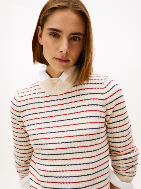 Multi Cable Knit Midi Jumper Dress With Cashmere  Women