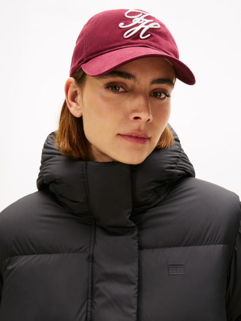 Black Water Repellent Down Hooded Coat  Women