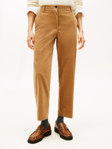 Brown Corduroy Slim Straight Pant  Women