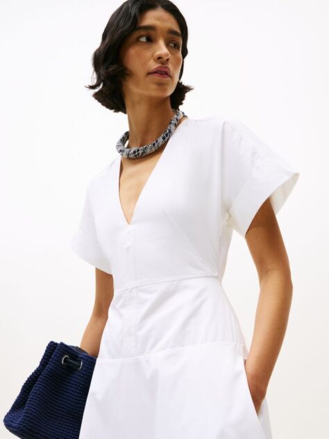 Άσπρο The Runway Collection Slim Φόρεμα Midi Σε Στιλ Πουκάμισο  Γυναίκες