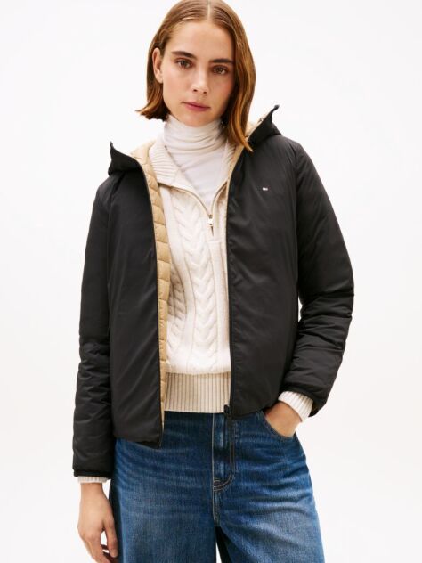 Black Lightweight Water Repellent Down Regular Jacket  Women