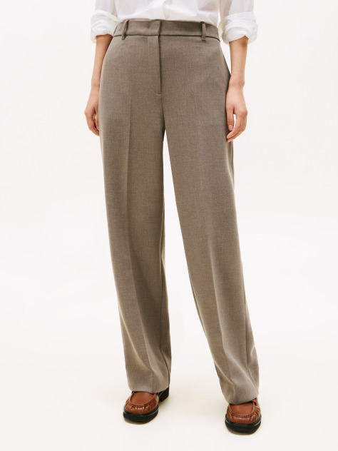 Brown Relaxed Straight Leg Trousers  Women