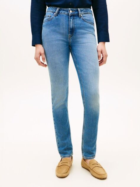 Blue Faded Mid Rise Slim Jeans  Women