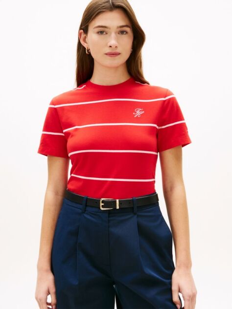 Multi T-Shirt Με Κλασική Λαιμόκοψη Και Κεντητό Λογότυπο  Γυναίκες