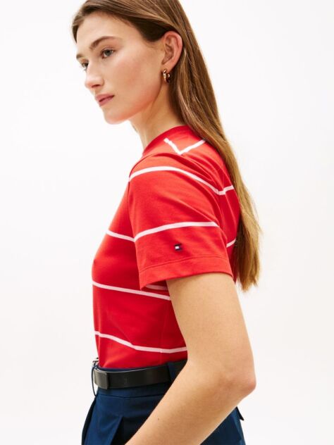 Multi T-Shirt Με Κλασική Λαιμόκοψη Και Κεντητό Λογότυπο  Γυναίκες